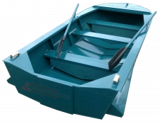 Алюминиевая лодка Мста-Н 3.5 м.,<br>с булями, крашенная в цвет 